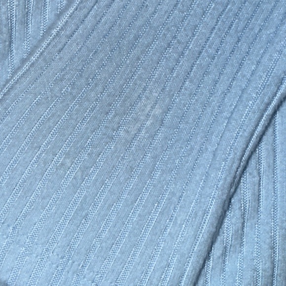 No Boundaries Light Blue Ribbed V-Neck Long Sleeve Top | Juniors L (11/13) | Y2K - Picture 5 of 6